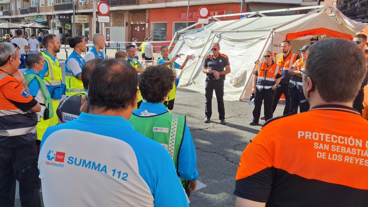 Profesionales del SUMMA112 trabajando en los encierros de San Sebastián de los Reyes