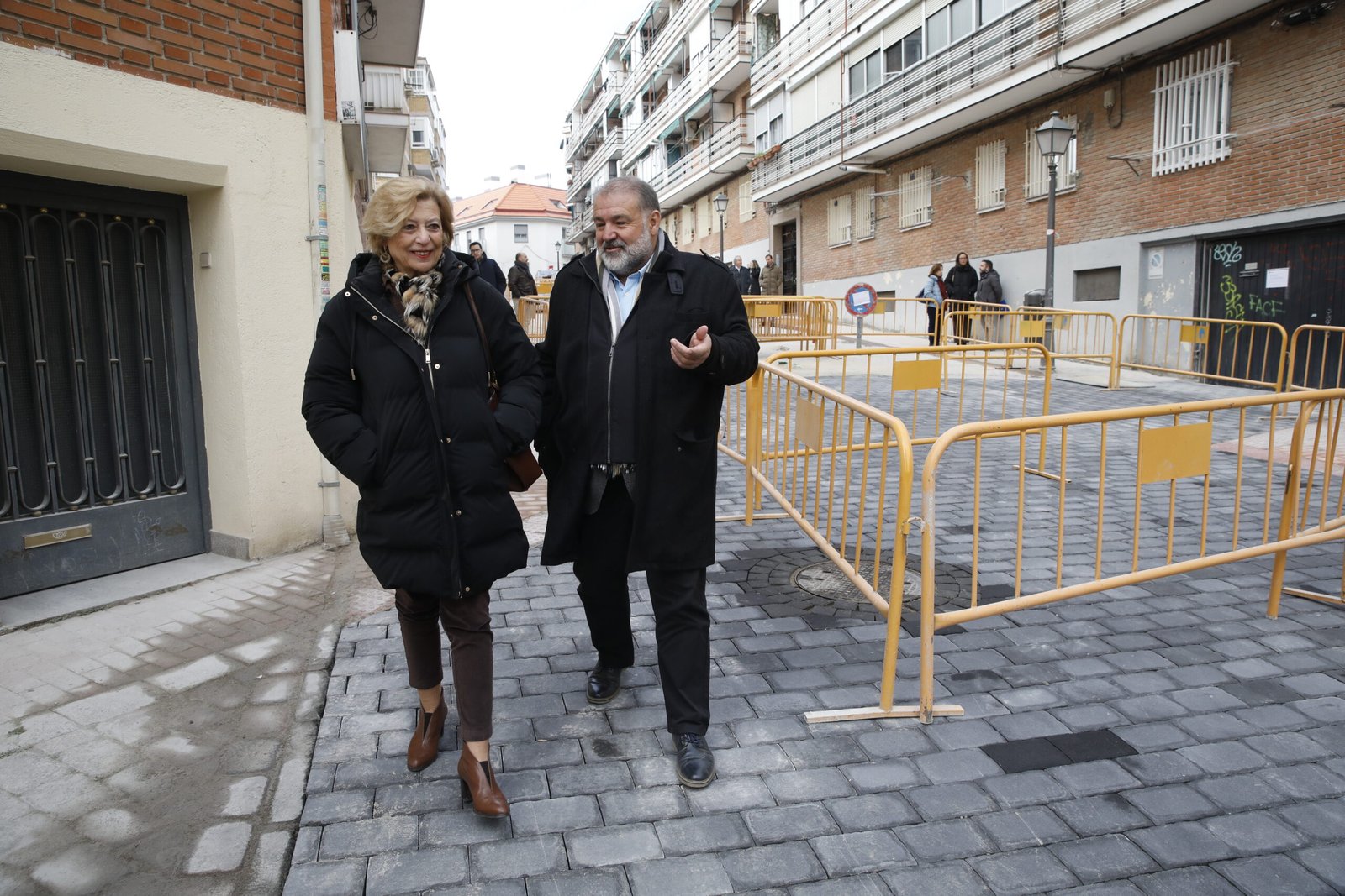 García Romero y Ramos en la visita de hoy a las obras de accesibilidad de las calles Lago Iseo y Canteras de Tilly