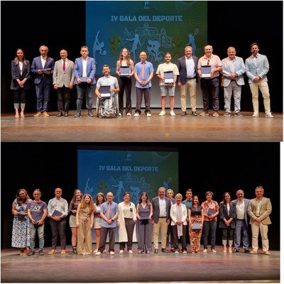 Composición con premiados/as (arriba) y reconocimientos (abajo).
