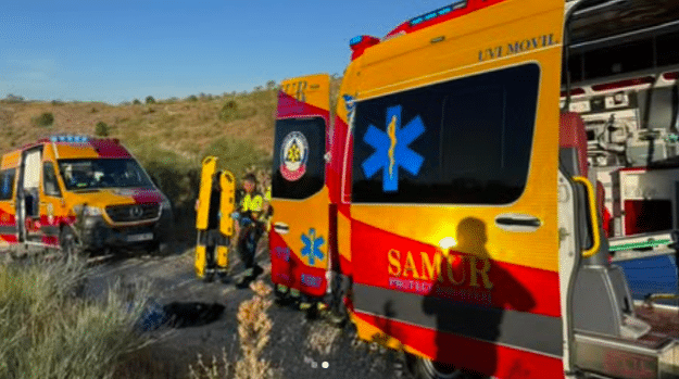 Rescatado un ciclista tras sufrir una caída en una zona de difícil acceso cerca de la M-203