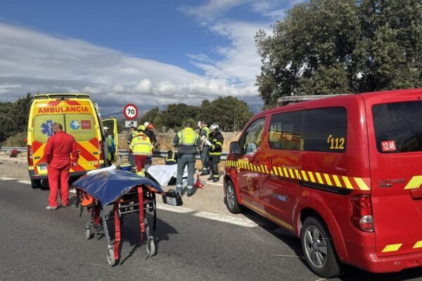 El Summa 112 y la Guardia Civil en la M-607.