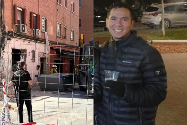 El edificio ubicado en el número 3 de la calle Manuel Maroto, donde se produjo la explosión y Cristian, uno de los heridos.