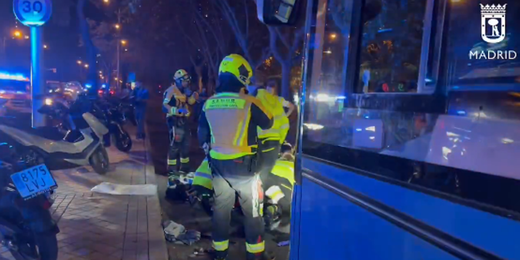 Herido grave un hombre tras ser atropellado por un autobús urbano en el Paseo de la Castellana