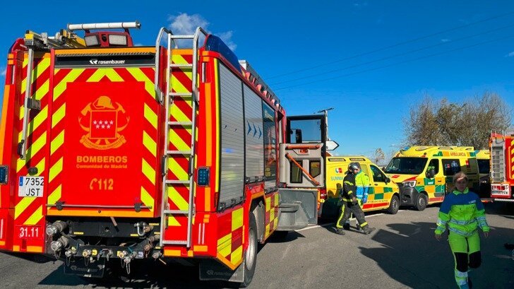 extinguido tras arrasar dos hectáreas de pasto sin heridos en Madrid