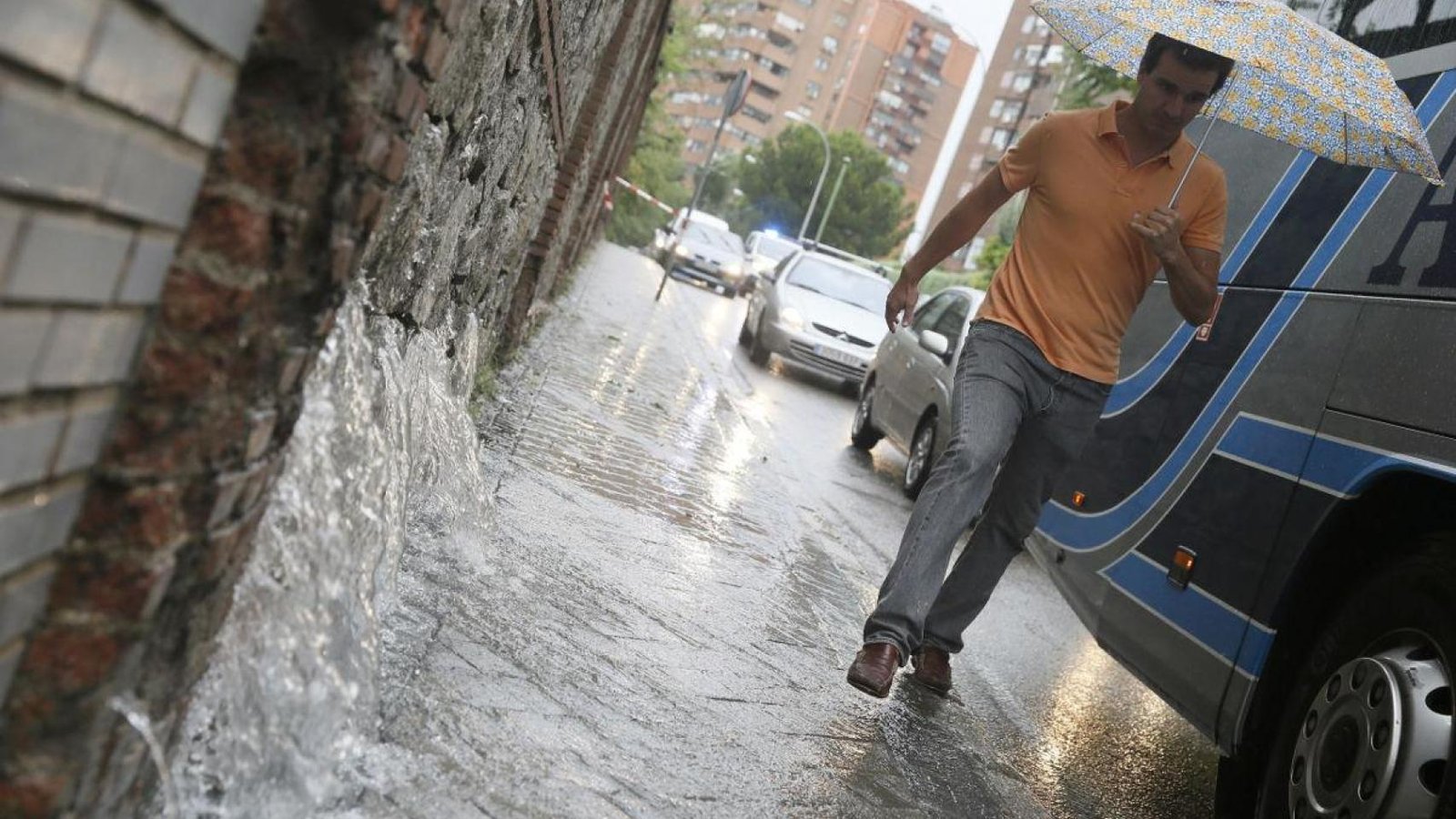 Lluvias fuertes en Madrid.