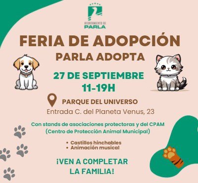 La jornada cuenta con el apoyo de protectoras de animales, tanto de Parla como de otras localidades.