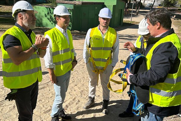 Visita de José de la Uz al nuevo colector de la Avenida de Atenas colector