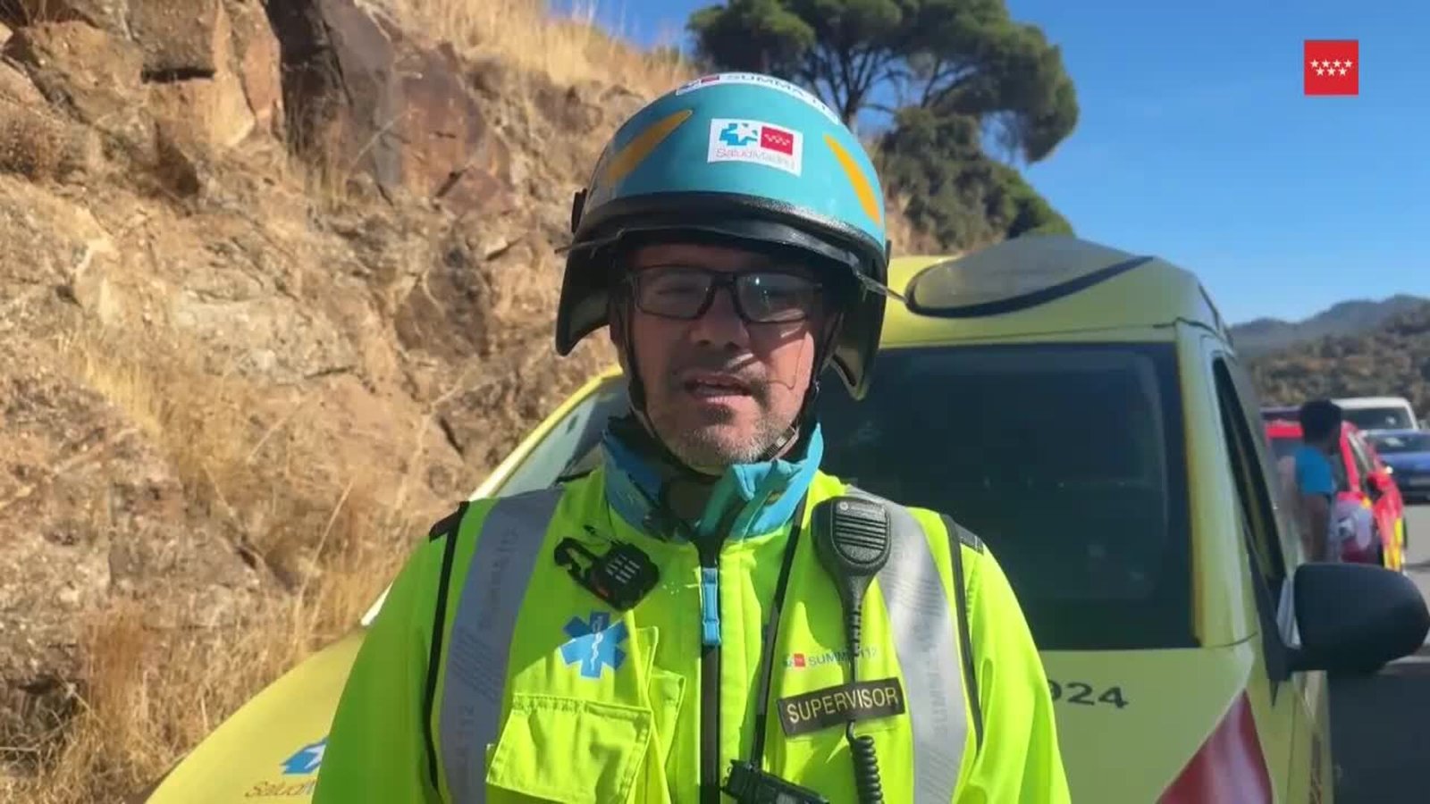 Heridos graves los ocupantes de una moto tras salir de la vía en la M-539 en Robledo