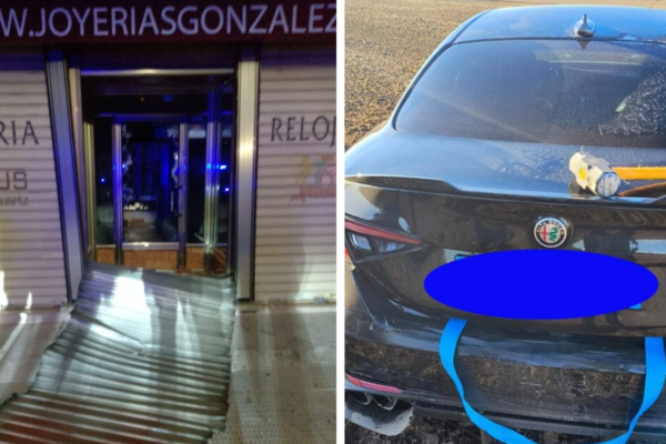 Alunizaje y tiroteo en una joyería de Coslada