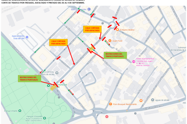 Madrid implementa cortes de tráfico en Daoiz y Velarde por obras de saneamiento