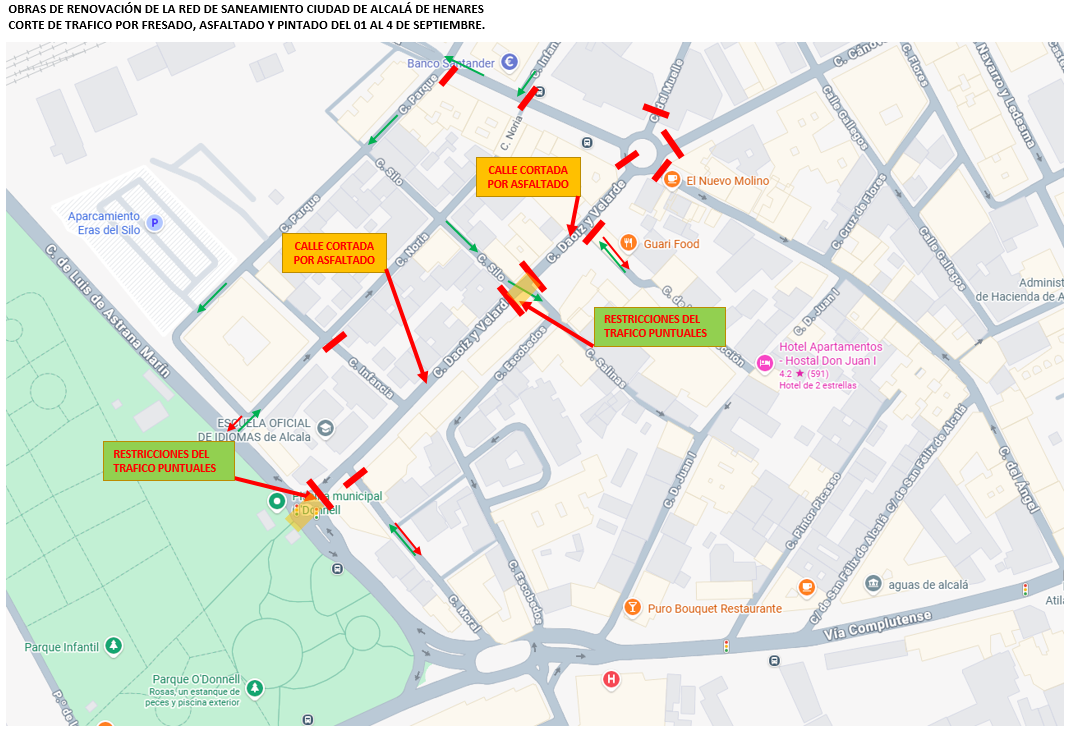 Madrid implementa cortes de tráfico en Daoiz y Velarde por obras de saneamiento