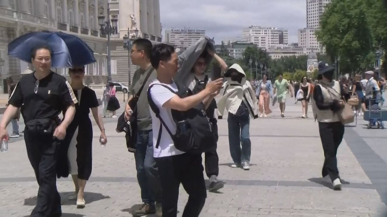 Turistas asiáticos en Madrid