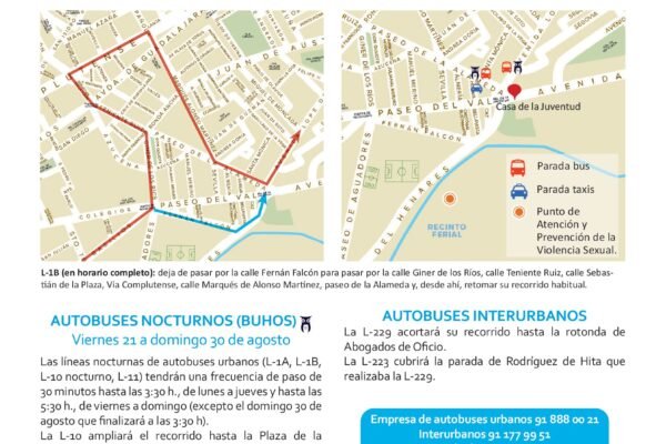 Madrid se volcará con el refuerzo del transporte nocturno durante las Ferias de Alcalá