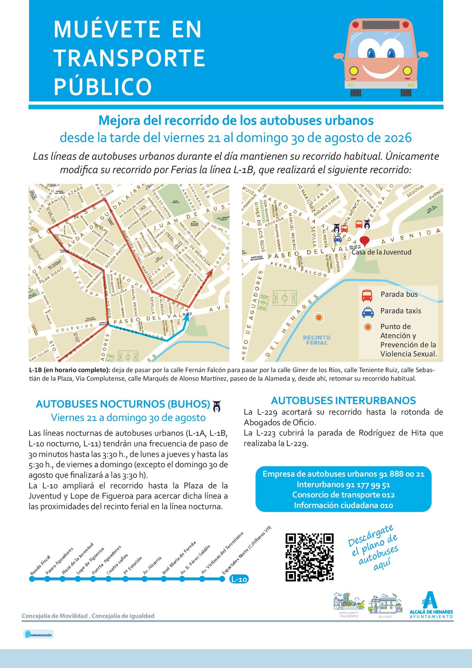 Madrid se volcará con el refuerzo del transporte nocturno durante las Ferias de Alcalá