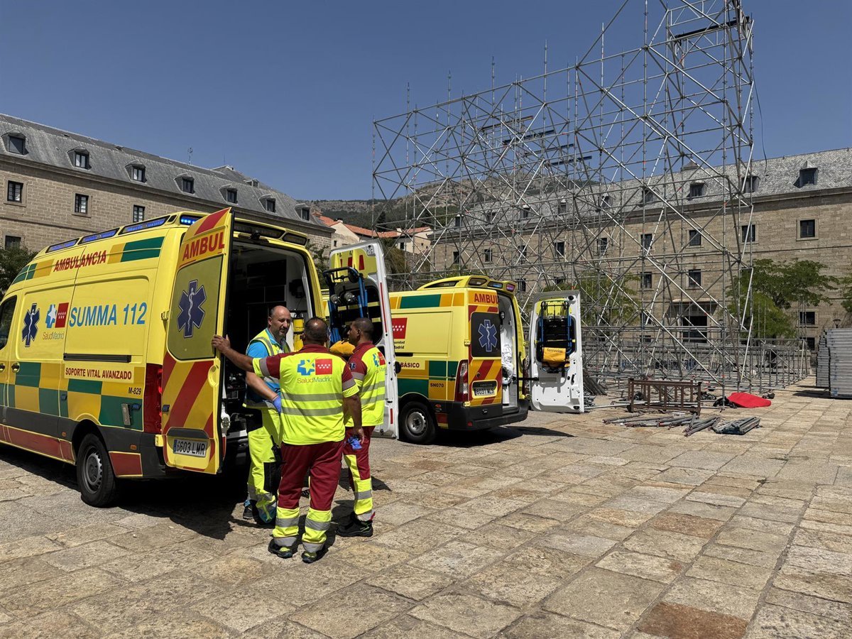 Trabajador de 23 años en estado crítico tras caer de un andamio en El Escorial