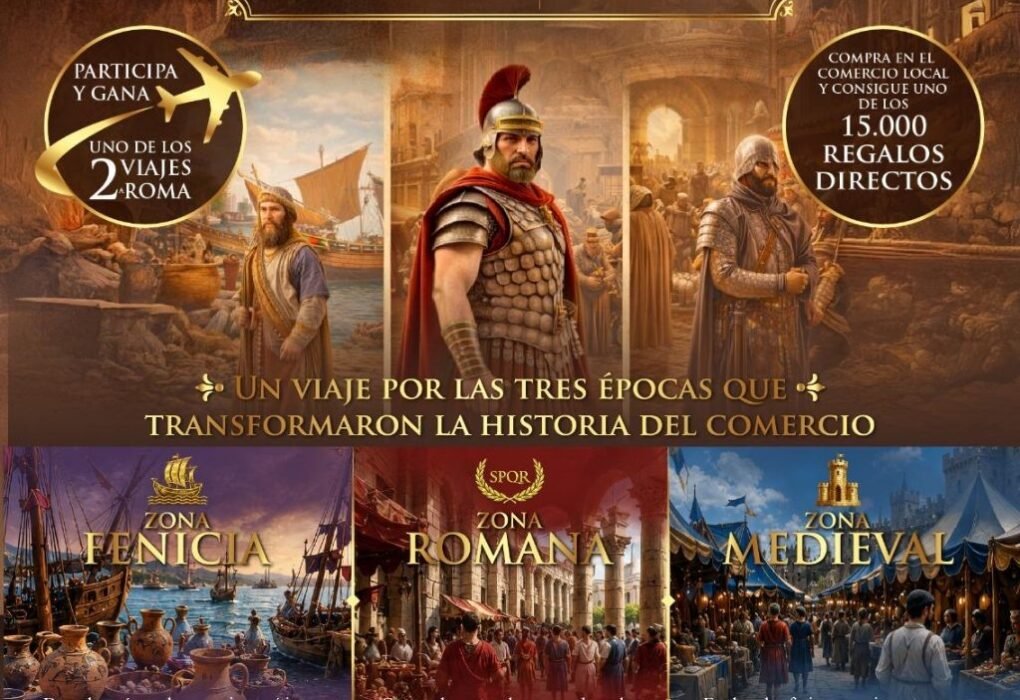 Este sábado Leganés se transportará a las épocas fenicia, romana y medieval en ‘El Comercio a Escena’, con más de 15.000 regalos directos