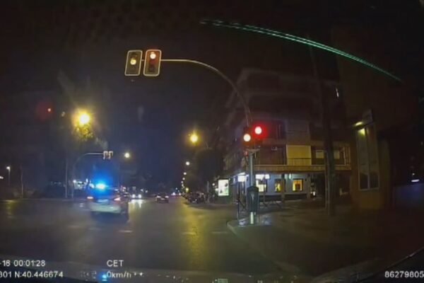 Madrid vive una noche de caos tras la persecución de un VTC que acaba en un banco
