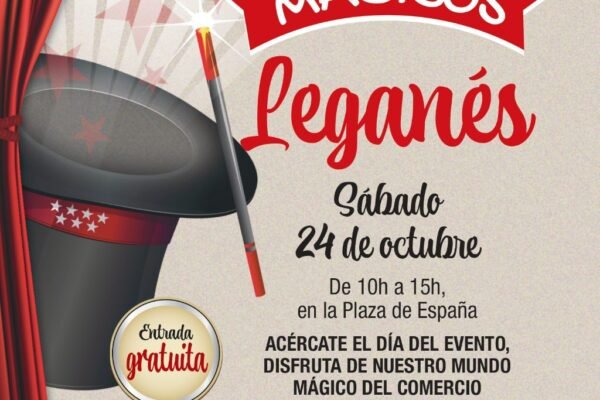 El Ayuntamiento de Leganés, en colaboración con la Dirección General de Comercio, Consumo y Servicios de la Comunidad de Madrid, ha preparado por tercer año consecutivo la campaña ‘Comercios Mágicos’. En esta edición participan 550 establecimientos de la ciudad, batiendo nuevamente el récord de toda la región. De 10:00 a 15:00 horas la Plaza de España se convertirá en una feria mágica con actividades artísticas, lúdicas e interactivas dirigidas al público familiar.