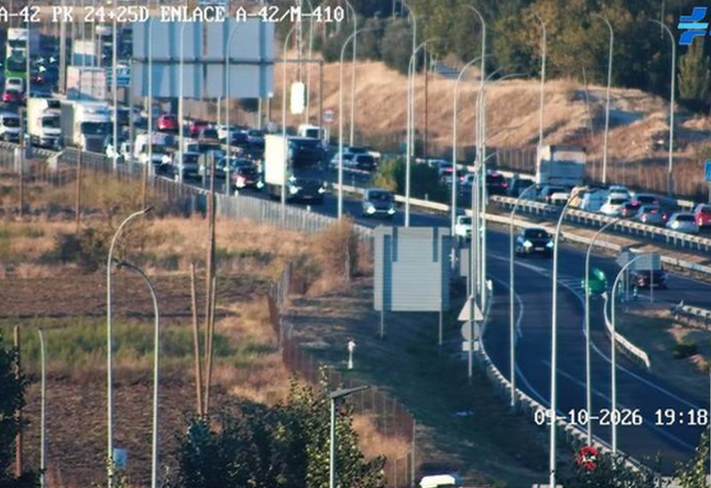 Retenciones en la A-42 en Parla