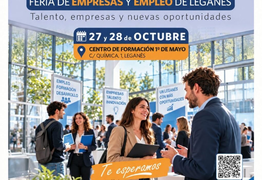 Llega una nueva Feria de Empleo de Leganés, con 50 empresas con stands para conectar con vecinos que buscan oportunidades laborales