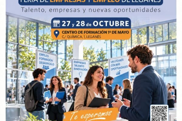 Llega una nueva Feria de Empleo de Leganés, con 50 empresas con stands para conectar con vecinos que buscan oportunidades laborales